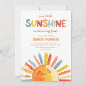 トゥールリトルサンシャイン子供の誕生日パーティー 招待状 (正面)