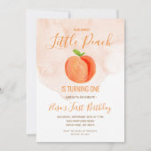 トゥールリトルスウィートピーチ誕生日招待状 招待状 (正面)
