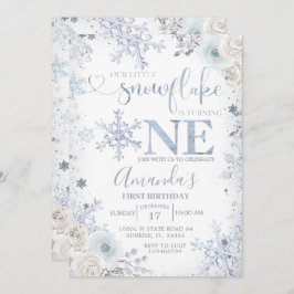 トゥールリトルスノーフレーク誕生日パステルフローラ 招待状
