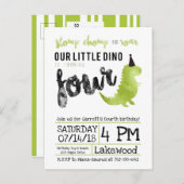 トゥールリトルディノ誕生日招待状恐竜テーマ インビテーションポストカード (正面/裏面)