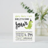 トゥールリトルディノ誕生日招待状恐竜テーマ インビテーションポストカード (スタンド正面)