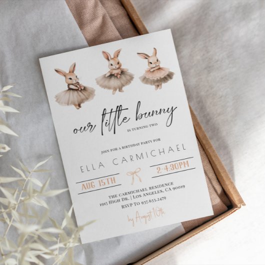 トゥールリトルバニー誕生日 招待状