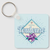 トゥールーズシティフランスレトロヴィオレットヴィンテージ土産 キーホルダー (正面)