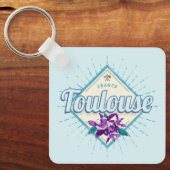 トゥールーズシティフランスレトロヴィオレットヴィンテージ土産 キーホルダー (正面)