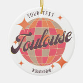 トゥールーズフランスのデコレーションお土産観光客 セラミックオーナメント (正面)
