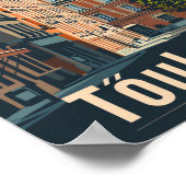 トゥールーズフランスヴィンテージレトロ旅行イラストレーション ポスター (角)