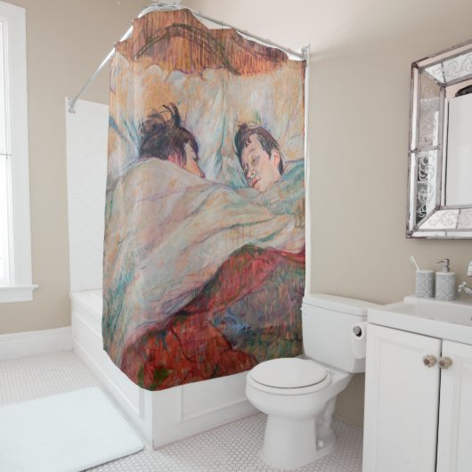 トゥールーズラウトレックザベッド シャワーカーテン (インサイチュ)