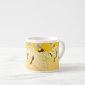 トゥールーズロートレックイエロー踊りガールポスター エスプレッソカップ (正面右)