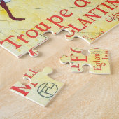 トゥールーズロートレックイエロー踊りガールポスター ジグソーパズル (側面)