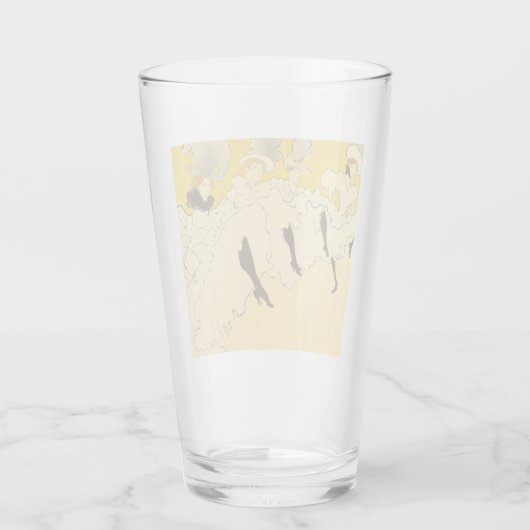 トゥールーズロートレックイエロー踊りガールポスター タンブラーグラス (裏面)