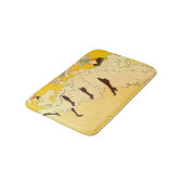 トゥールーズロートレックイエロー踊りガールポスター バスマット (アングル)