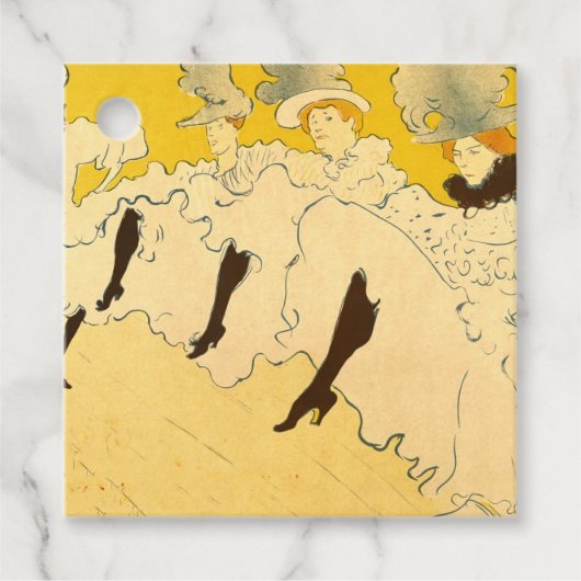 トゥールーズロートレックイエロー踊りガールポスター フェイバータグ (正面)