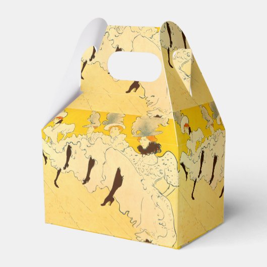 トゥールーズロートレックイエロー踊りガールポスター フェイバーボックス (正面サイド)