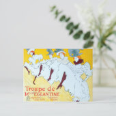 トゥールーズロートレックイエロー踊りガールポスター ポストカード (スタンド正面)