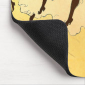 トゥールーズロートレックイエロー踊りガールポスター マウスパッド (コーナー)