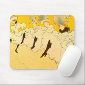 トゥールーズロートレックイエロー踊りガールポスター マウスパッド (マウス)