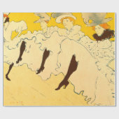 トゥールーズロートレックイエロー踊りガールポスター ラッピングペーパー (フラット)