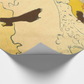 トゥールーズロートレックイエロー踊りガールポスター ラッピングペーパー (角)