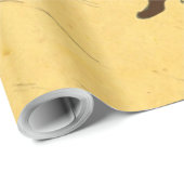 トゥールーズロートレックイエロー踊りガールポスター ラッピングペーパー (ロールコーナー)