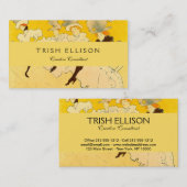 トゥールーズロートレックイエロー踊りガールポスター 名刺 (正面/裏面)