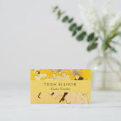 トゥールーズロートレックイエロー踊りガールポスター 名刺 (スタンド正面)