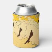 トゥールーズロートレックイエロー踊りガールポスター 缶クーラー (缶正面)