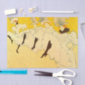 トゥールーズロートレックイエロー踊りガールポスター 薄葉紙 (クラフト)