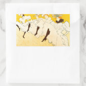 トゥールーズロートレックイエロー踊りガールポスター 長方形シール (バッグ)