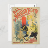 トゥールーズロートレックポスターアート ポストカード (正面/裏面)