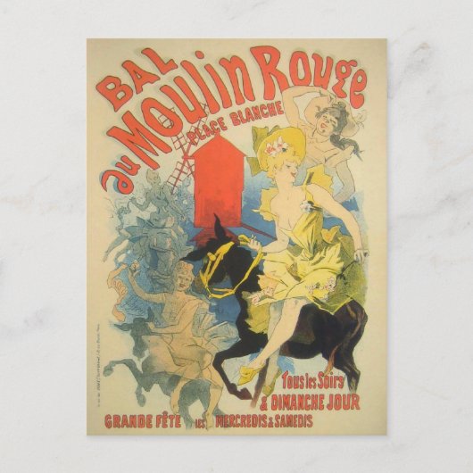 トゥールーズロートレックポスターアート ポストカード (正面)