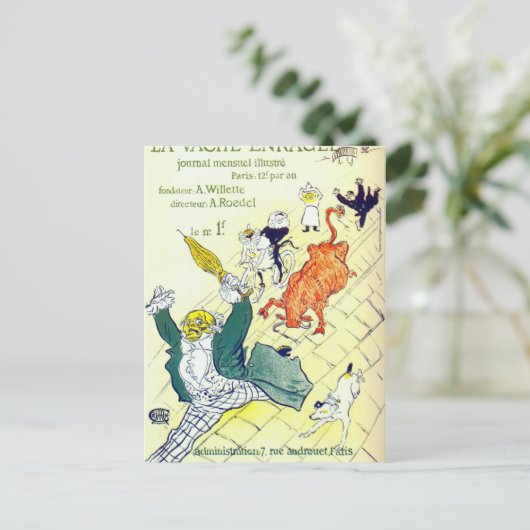 トゥールーズロートレックポスターアート ポストカード (スタンド正面)