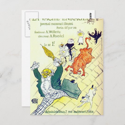 トゥールーズロートレックポスターアート ポストカード (正面/裏面)