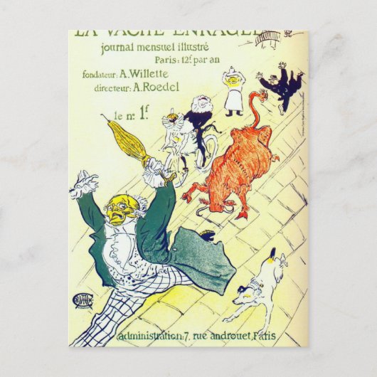 トゥールーズロートレックポスターアート ポストカード (正面)