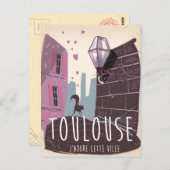 トゥールーズ・フランスの漫画旅行ポスター ポストカード (正面/裏面)