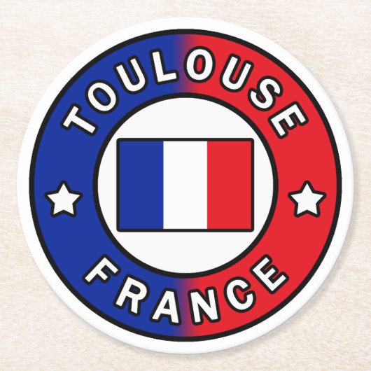 トゥールーズ フランス ラウンドペーパーコースター (正面)