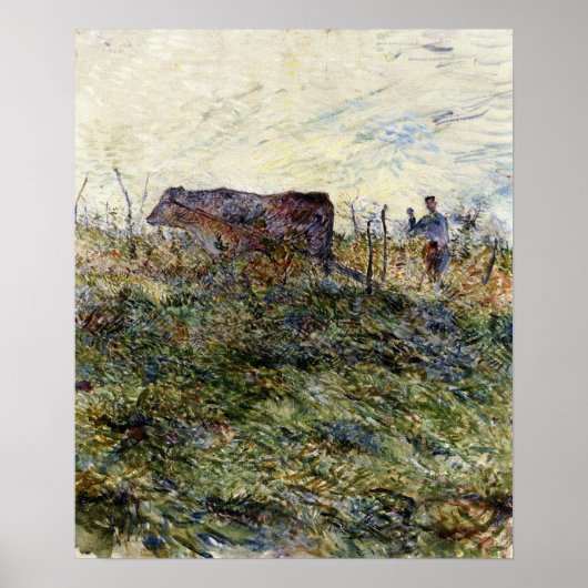 トゥールーズ・ラウトレック – つる植物間の労働1883 ポスター (正面)