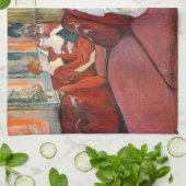 トゥールーズ・ラウトレック – ザサロン，ルーデムーラン キッチンタオル (折り畳み)