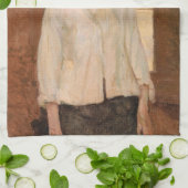 トゥールーズ・ラウトレック – モンルージュ，ローザ・ラ・ルージュ キッチンタオル (折り畳み)