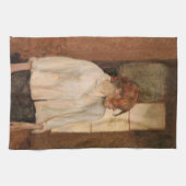 トゥールーズ・ラウトレック – モンルージュ，ローザ・ラ・ルージュ キッチンタオル (横)