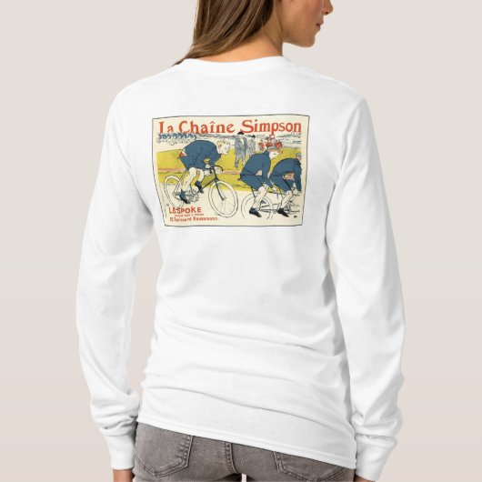 トゥールーズ・ラウトレック – ヴィンテージ自転車芸術 Tシャツ (裏面)