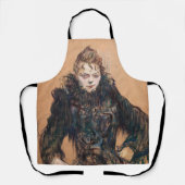 トゥールーズ・ラウトレック – 黒いボアを持つ女性 エプロン (正面)