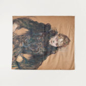 トゥールーズ・ラウトレック – 黒いボアを持つ女性 タペストリー (正面(横))