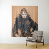 トゥールーズ・ラウトレック – 黒いボアを持つ女性 タペストリー (インサイチュ)