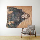 トゥールーズ・ラウトレック – 黒いボアを持つ女性 タペストリー (インサイチュ(横))