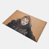 トゥールーズ・ラウトレック – 黒いボアを持つ女性 ドアマット (アングル)