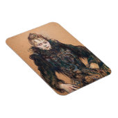 トゥールーズ・ラウトレック – 黒いボアを持つ女性 マグネット (右側)