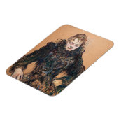 トゥールーズ・ラウトレック – 黒いボアを持つ女性 マグネット (左側)