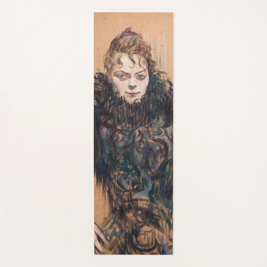 トゥールーズ・ラウトレック – 黒いボアを持つ女性 ヨガマット (正面)