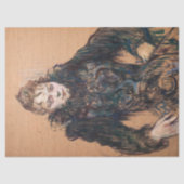 トゥールーズ・ラウトレック – 黒いボアを持つ女性 薄葉紙 (正面)