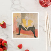 トゥールーズ・ラウトレック – Mademoiselle Cha-u-kao着席 スタンダードカクテルナプキン (インサイチュ)